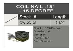 Spotnails CW12D131 3-1/4" Coil Nails